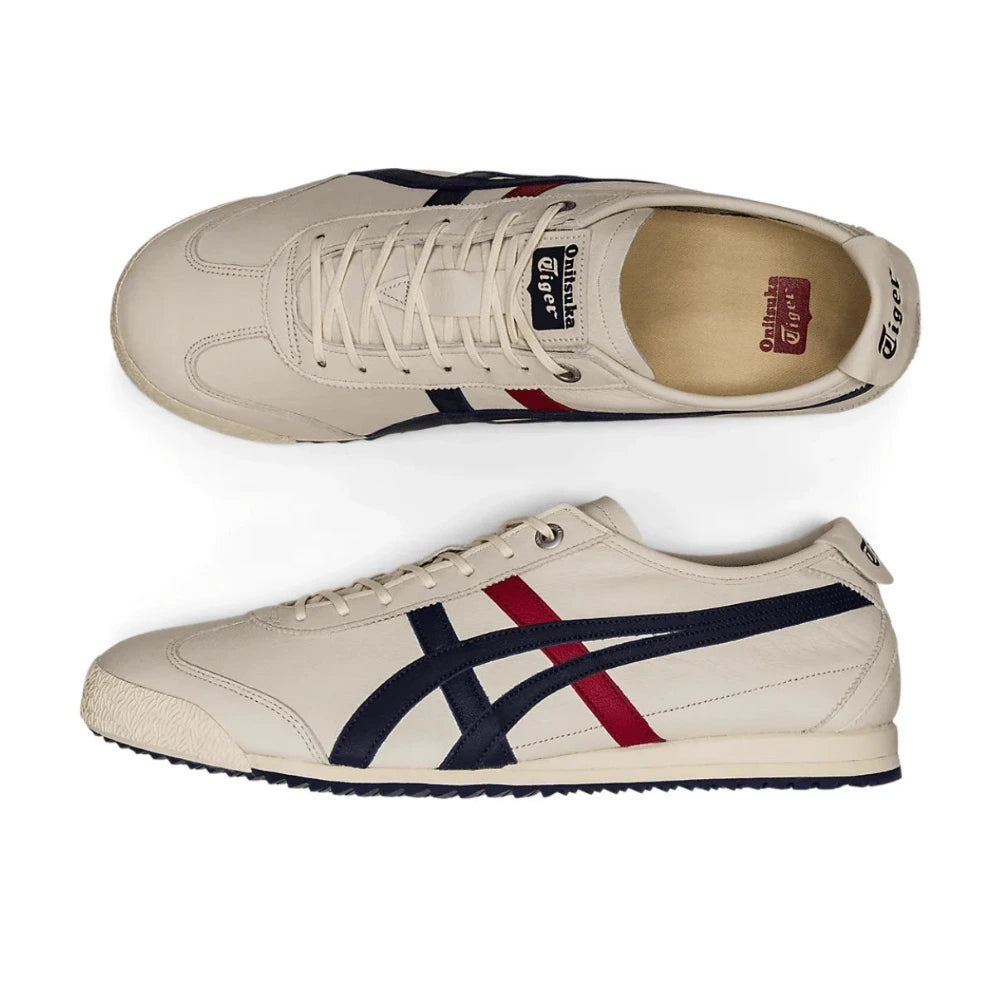Tênis Onitsuka Tiger Mexico 66 SD Cream Peacoat Navy Red Bege - foto 6