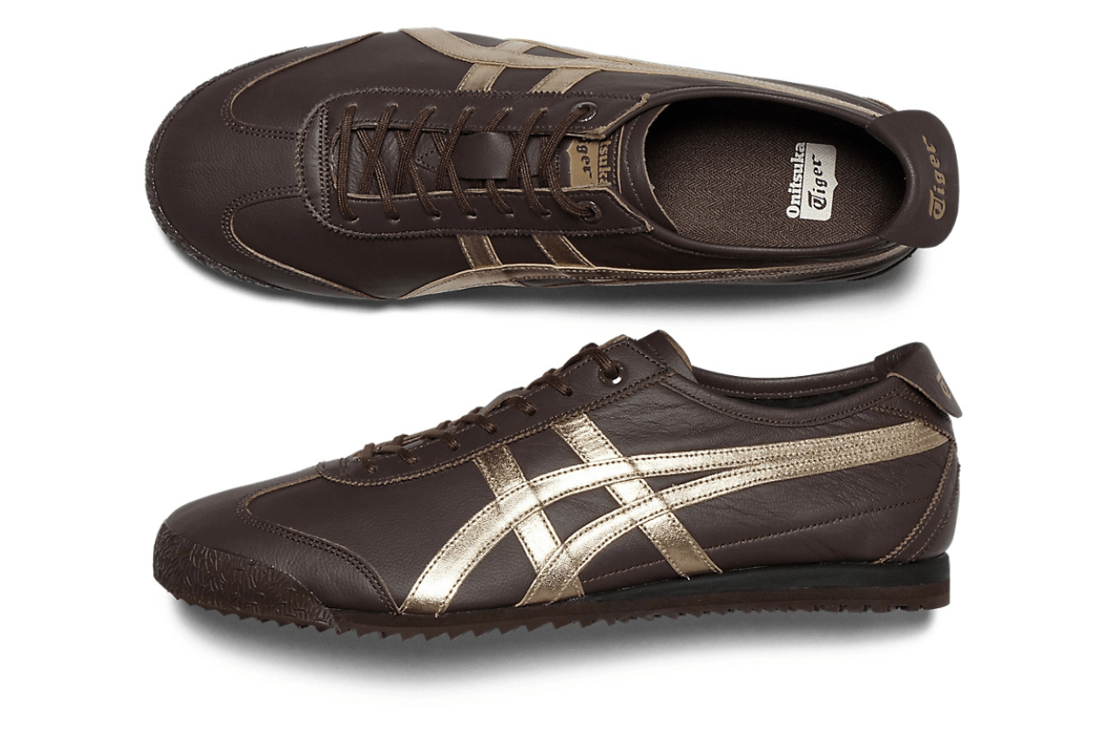 Tênis Onitsuka Tiger Mexico 66 SD Licorice Brown Champagne Marrom