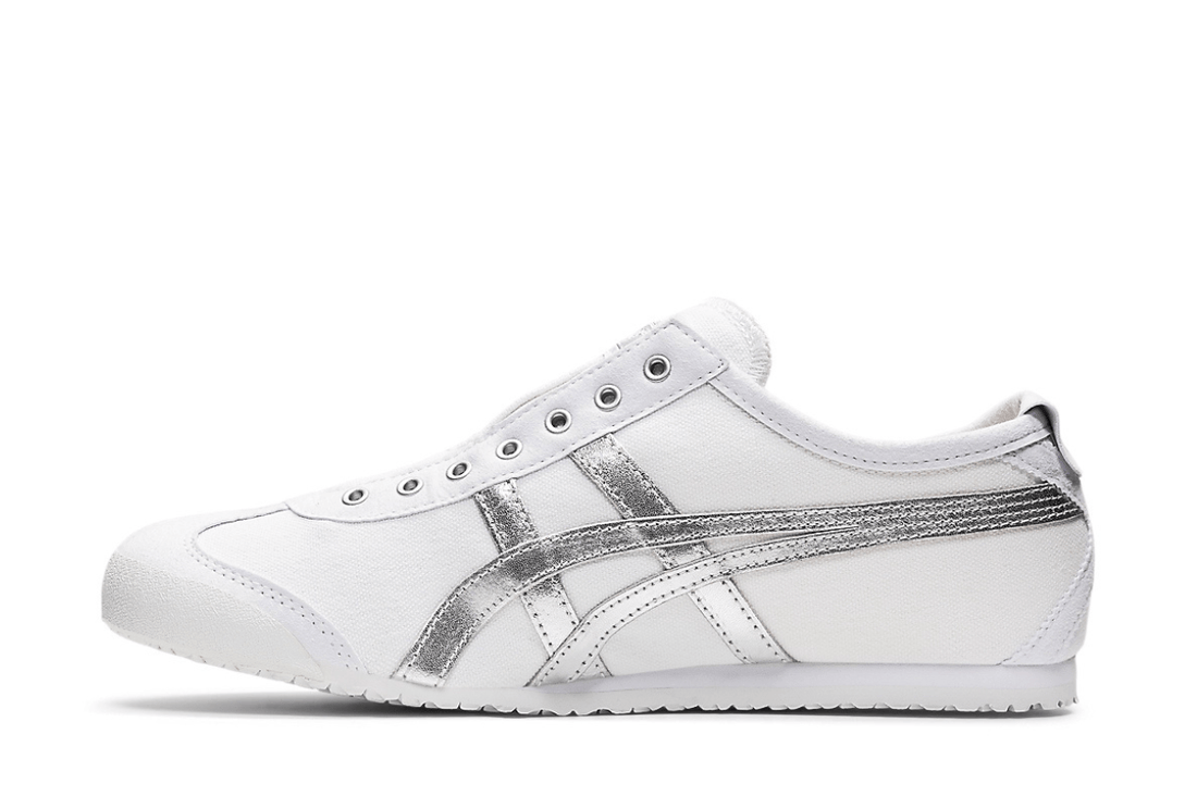 Tênis Onitsuka Tiger Mexico 66 Slip-On White Pure Silver Prateado