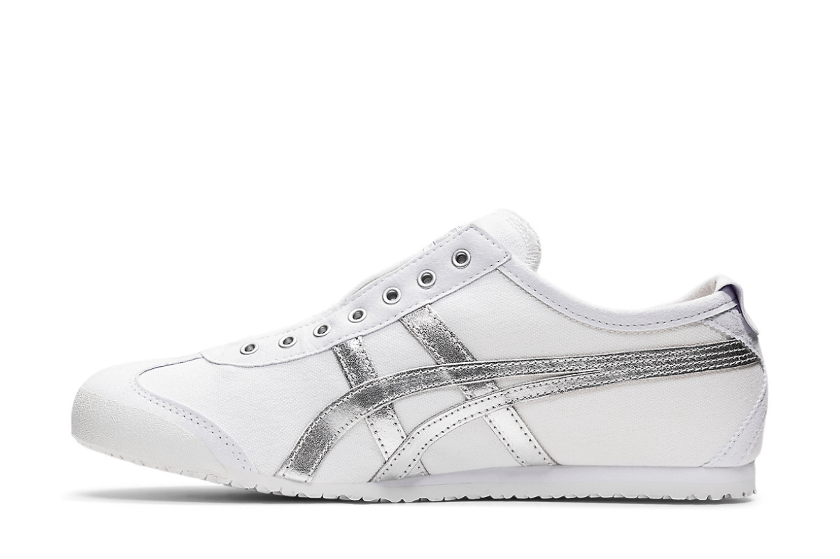 Tênis Onitsuka Tiger Mexico 66 Slip-On White Pure Silver Prateado