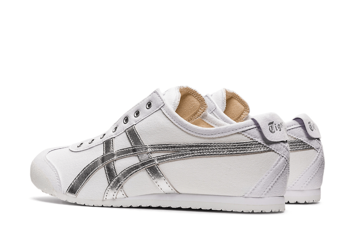 Tênis Onitsuka Tiger Mexico 66 Slip-On White Pure Silver Prateado