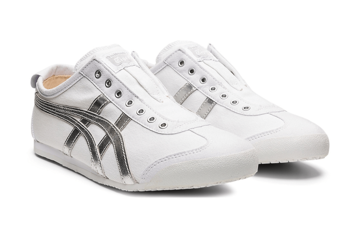 Tênis Onitsuka Tiger Mexico 66 Slip-On White Pure Silver Prateado