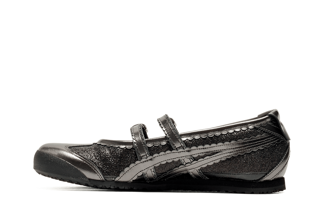 Tênis Onitsuka Tiger Mexico 66 TGRS Black/Gunmetal Glitter Pack Preto