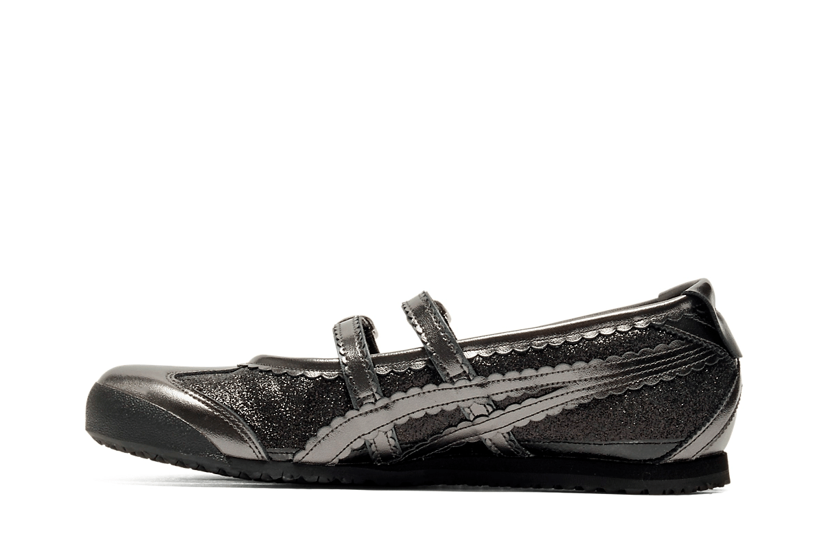 Tênis Onitsuka Tiger Mexico 66 TGRS Black/Gunmetal Glitter Pack Preto