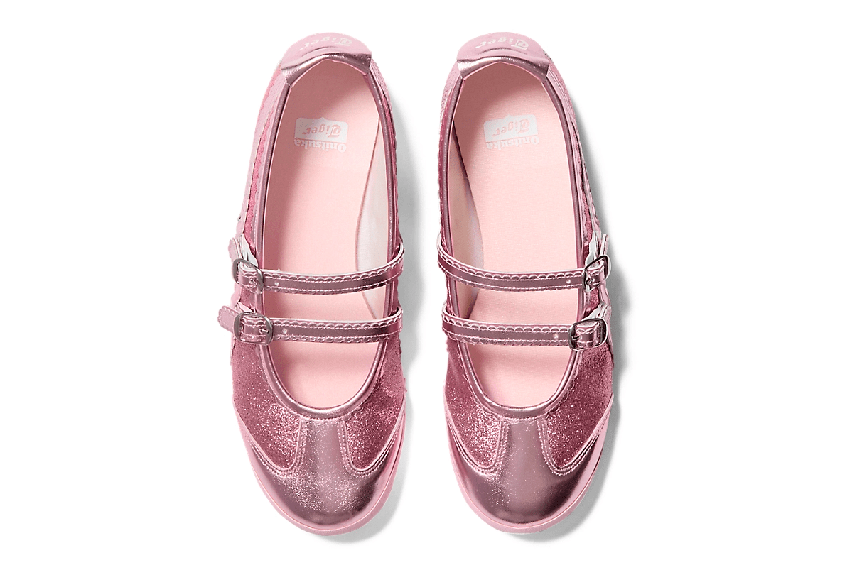 Tênis Onitsuka Tiger Mexico 66 TGRS Pink Cameo/Cotton Candy Glitter Pack Rosa