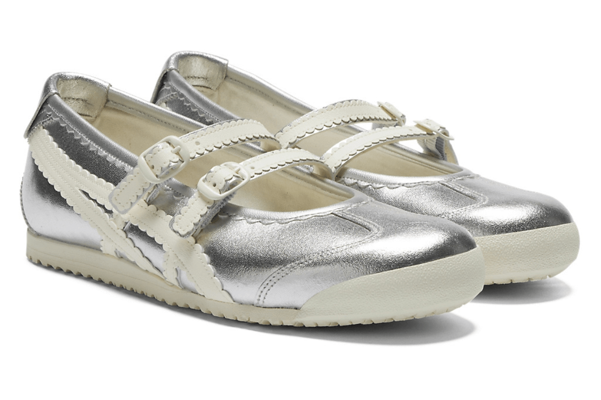 Tênis Onitsuka Tiger Mexico 66 TGRS Silver Cream Prateado