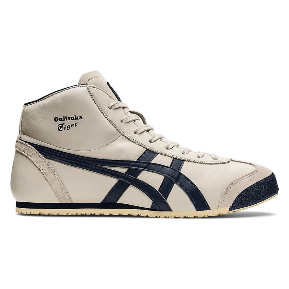 Tênis Onitsuka Tiger Mexico Mid Runner Birch Indian Ink Bege