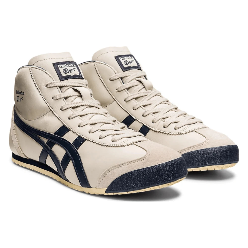 Tênis Onitsuka Tiger Mexico Mid Runner Birch Indian Ink Bege - foto 2