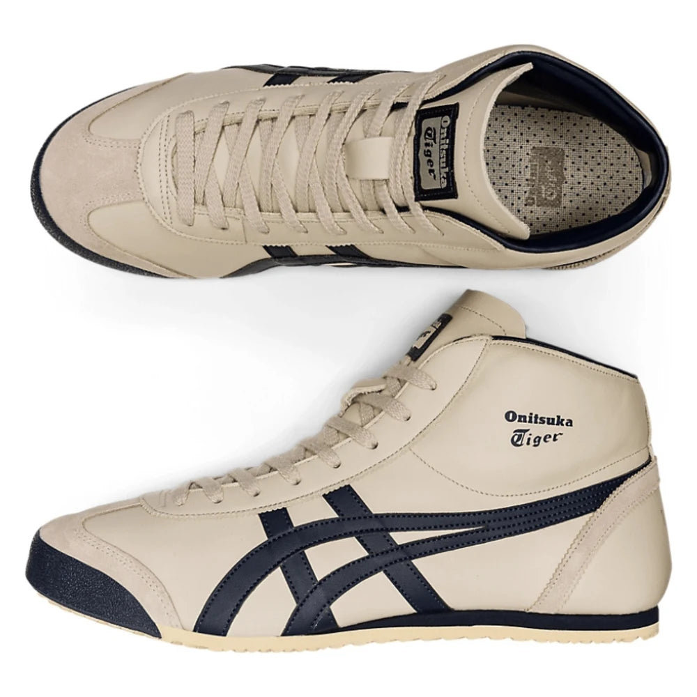 Tênis Onitsuka Tiger Mexico Mid Runner Birch Indian Ink Bege - foto 7