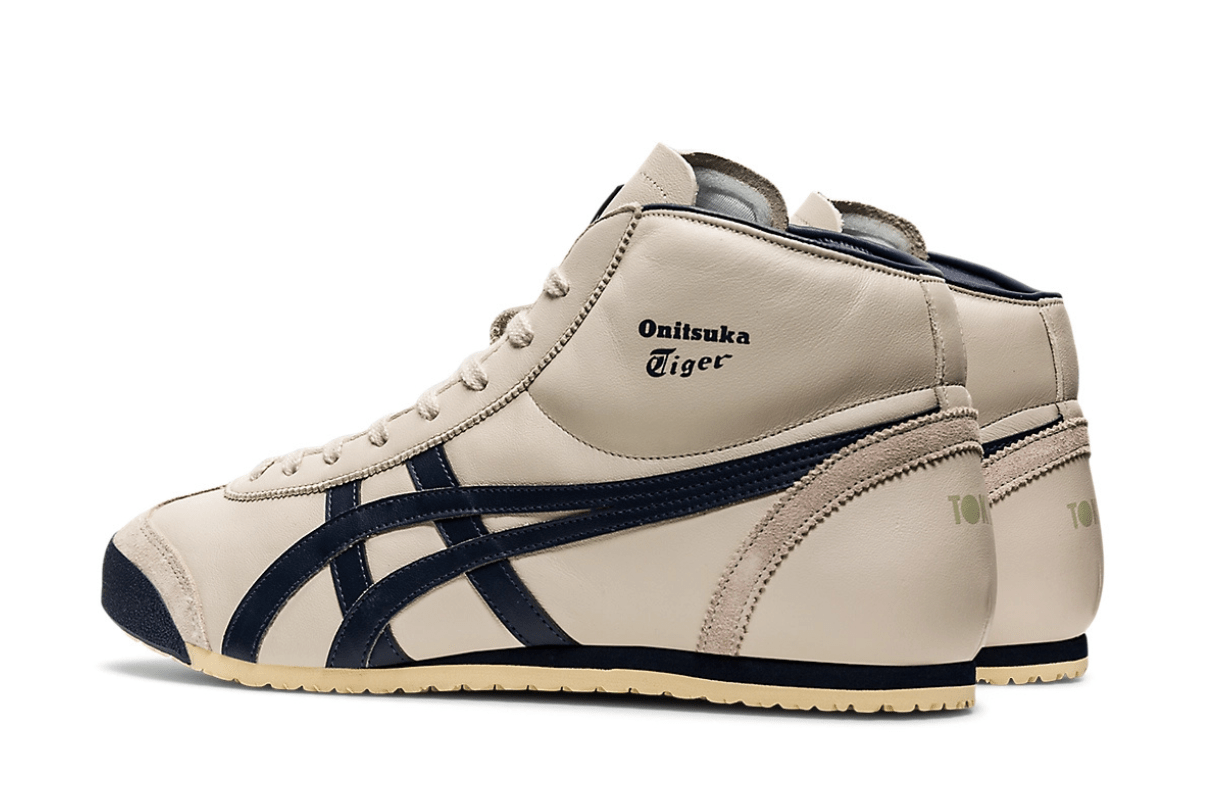 Tênis Onitsuka Tiger Mexico Mid Runner Birch Indian Ink Bege