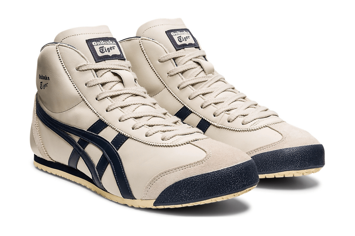 Tênis Onitsuka Tiger Mexico Mid Runner Birch Indian Ink Bege