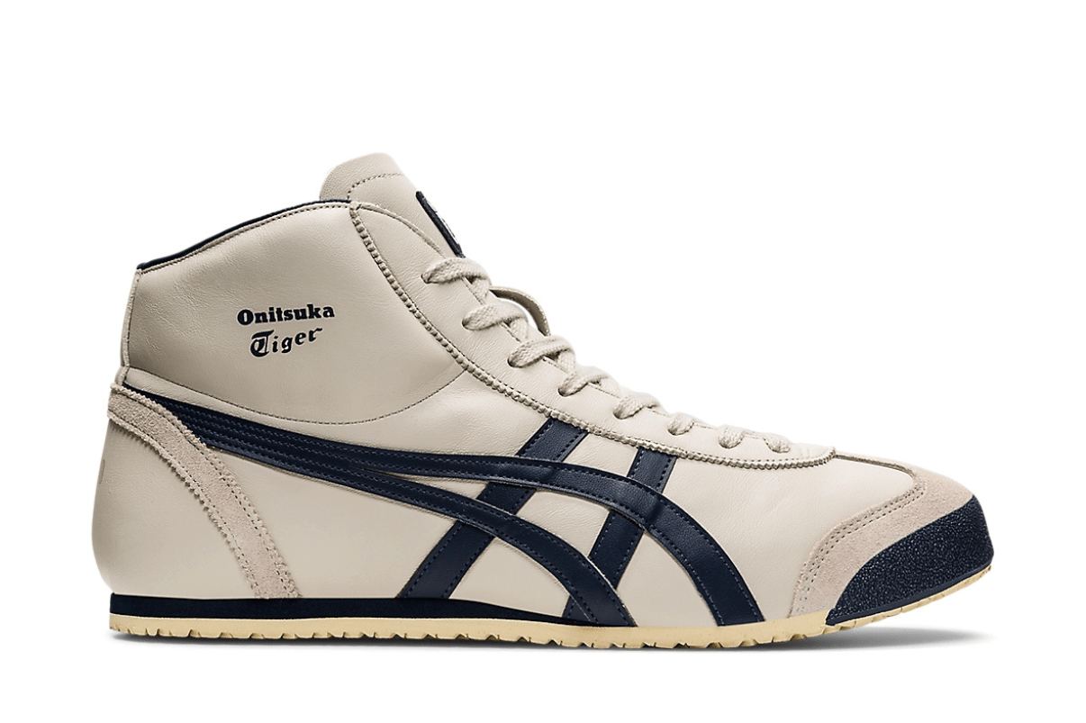 Tênis Onitsuka Tiger Mexico Mid Runner Birch Indian Ink Bege