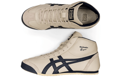 Tênis Onitsuka Tiger Mexico Mid Runner Birch Indian Ink Bege