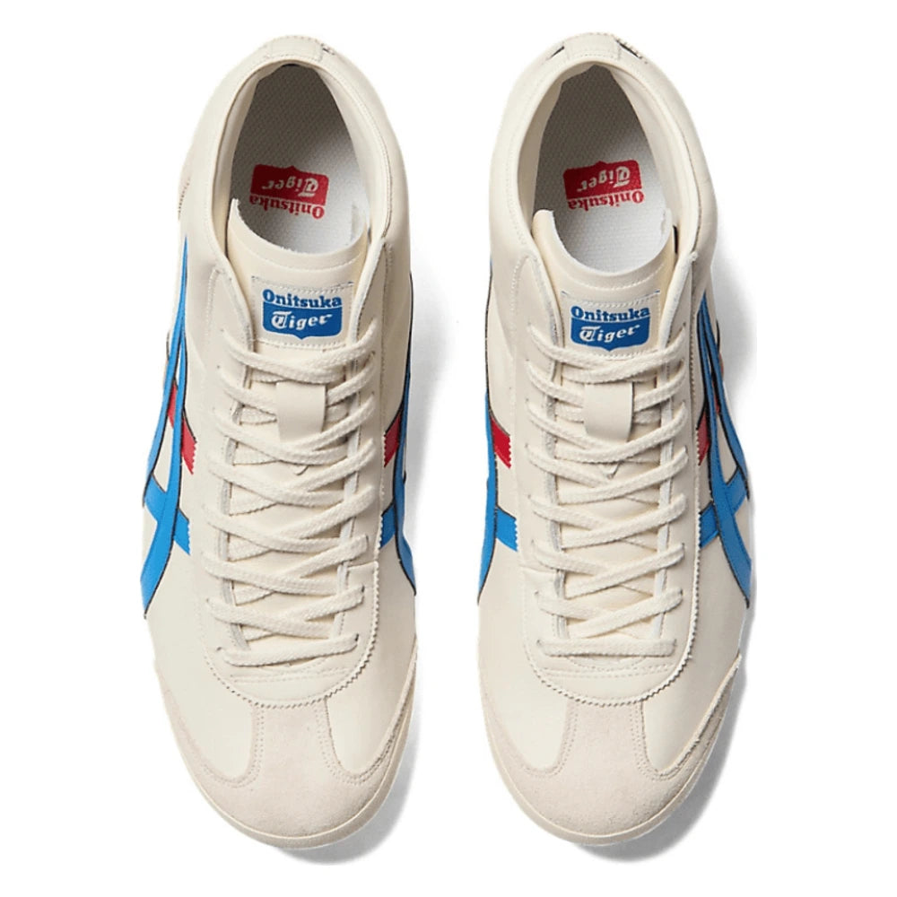 Tênis Onitsuka Tiger Mexico Mid Runner Cream Directoire Blue Bege - foto 6