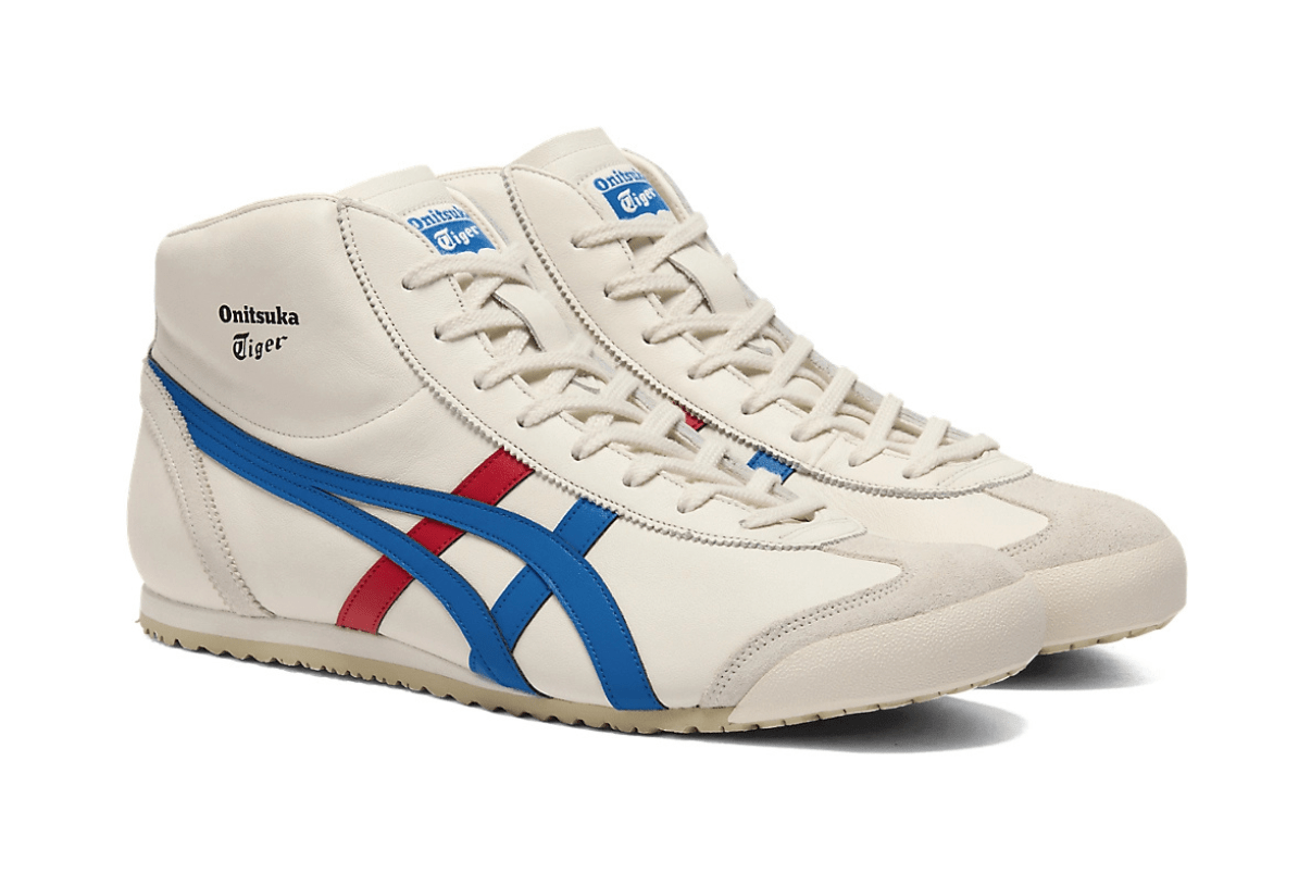 Tênis Onitsuka Tiger Mexico Mid Runner Cream Directoire Blue Bege