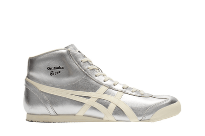 Tênis Onitsuka Tiger Mexico Mid Runner Silver Cream Prateado