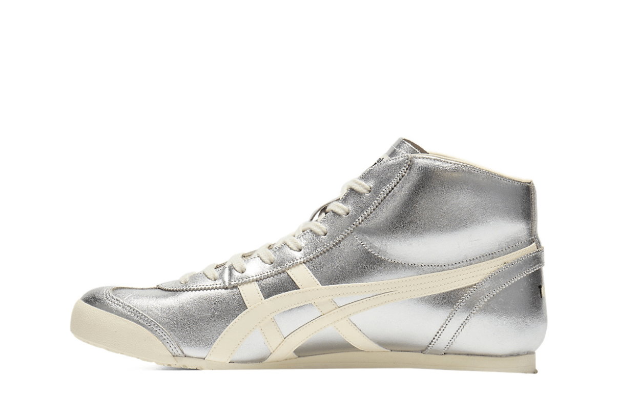 Tênis Onitsuka Tiger Mexico Mid Runner Silver Cream Prateado