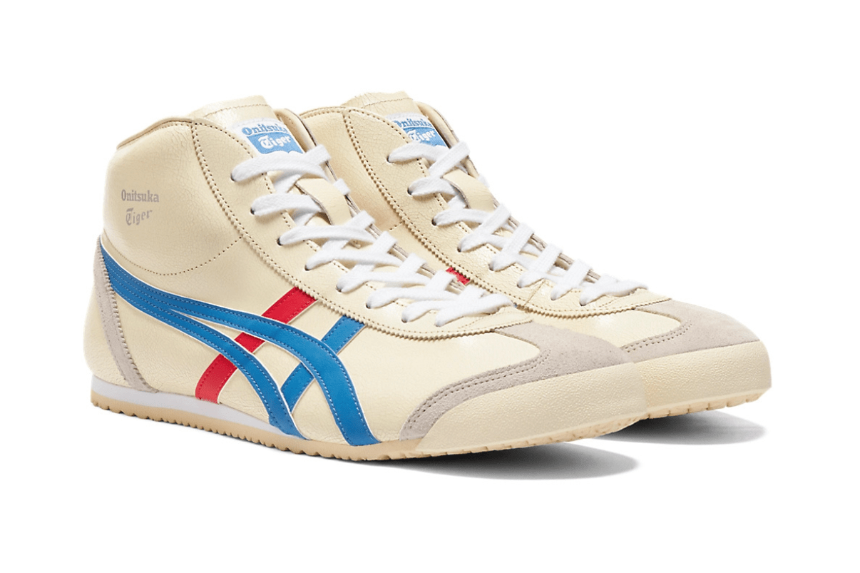 Tênis Onitsuka Tiger Mexico Mid Runner White Blue Branco