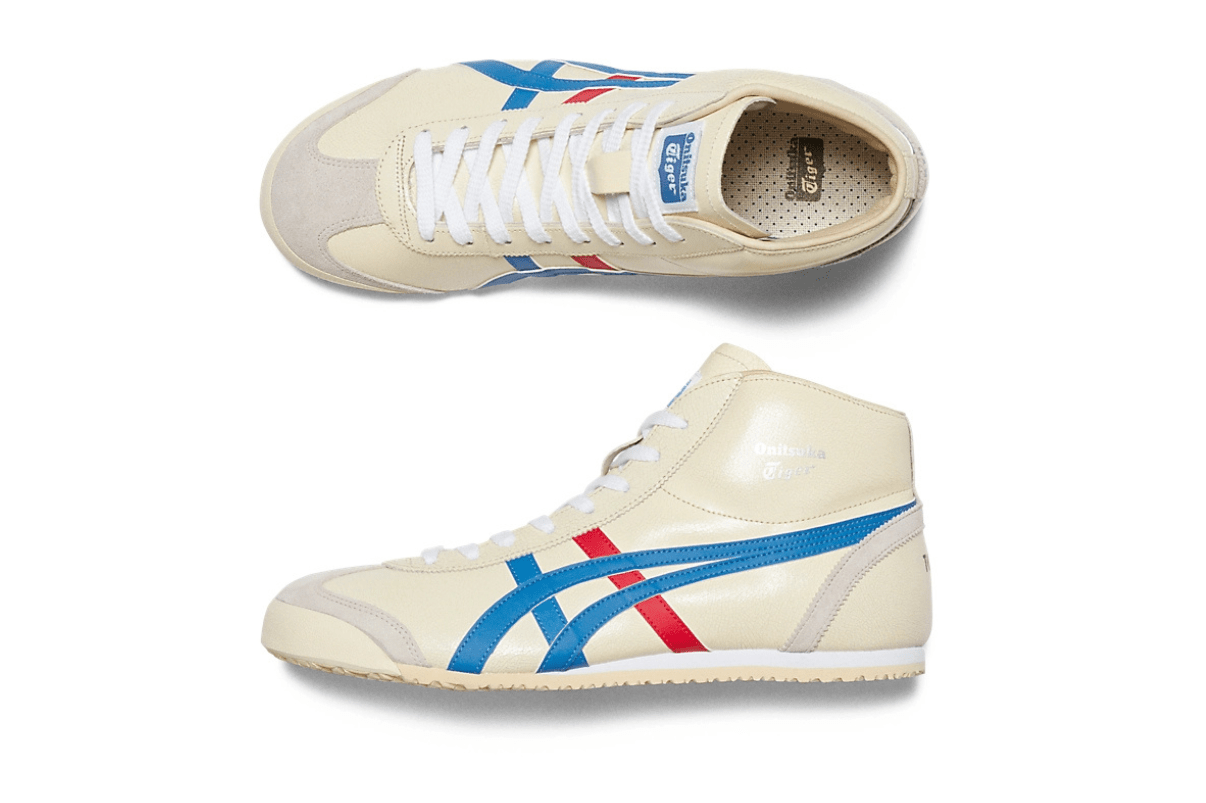 Tênis Onitsuka Tiger Mexico Mid Runner White Blue Branco