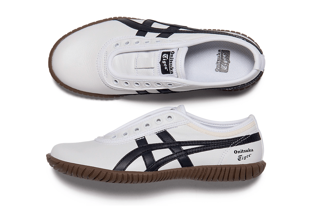 Tênis Onitsuka Tiger Tsunahiki Slip-On White/Black Branco