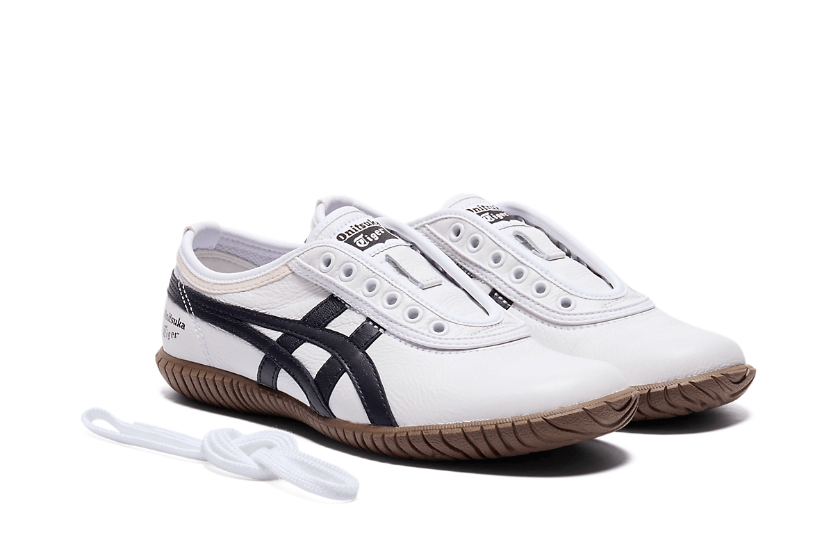 Tênis Onitsuka Tiger Tsunahiki Slip-On White/Black Branco