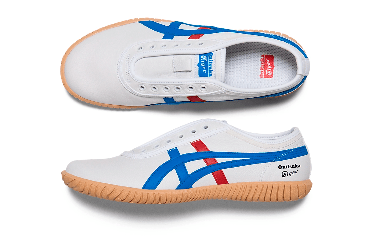 Tênis Onitsuka Tiger Tsunahiki Slip-On White/Directoire Blue Branco