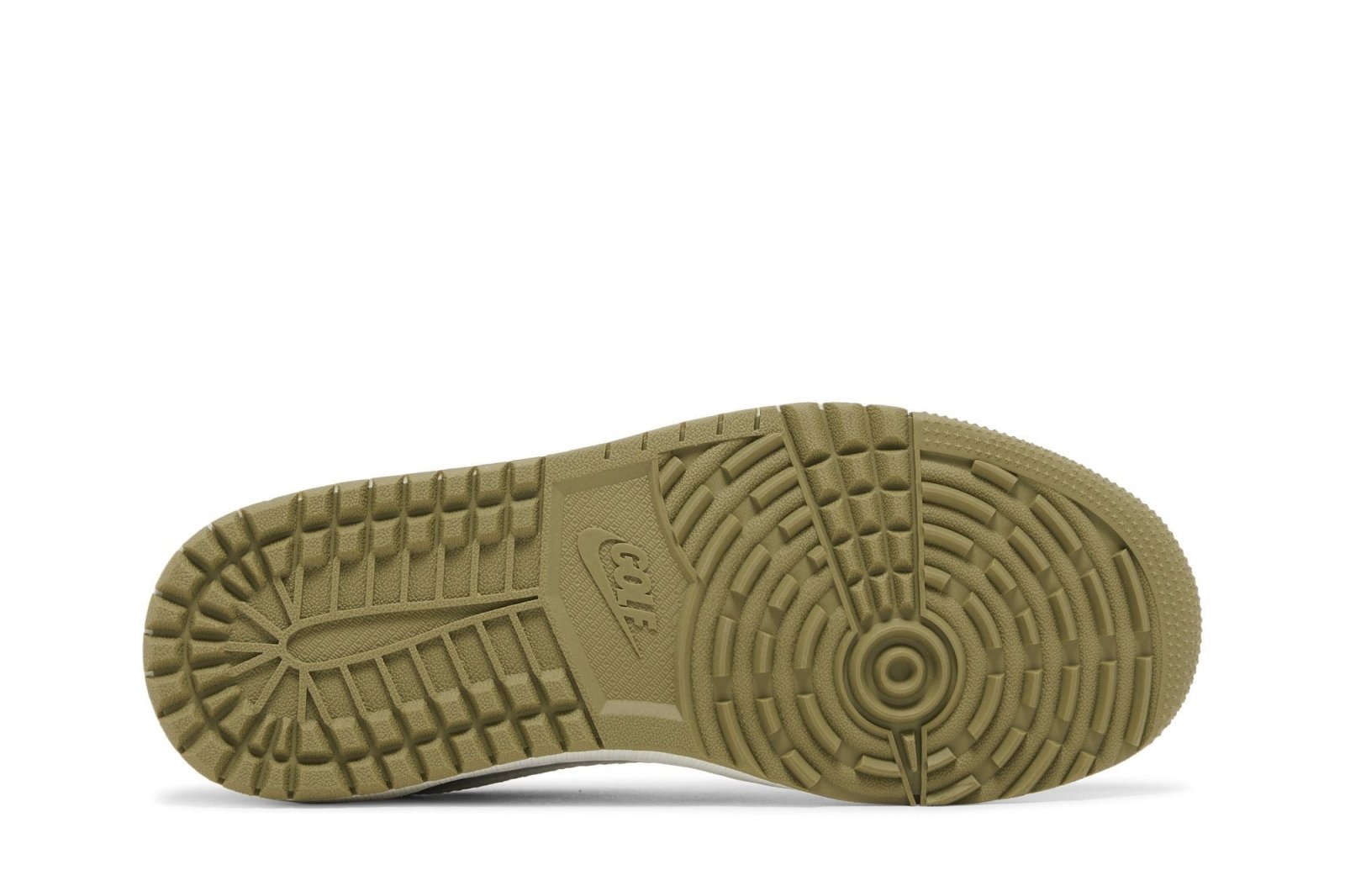 Tênis Nike Travis Scott x Air Jordan 1 Low Golf Neutral Olive Verde