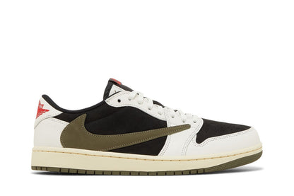 Tênis Nike Travis Scott x Nike Air Jordan 1 Retro Low OG SP Olive Branco
